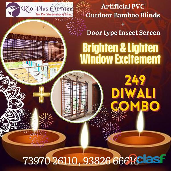 Outdoor Balcony PVC Blinds with Door type Mosquito Net